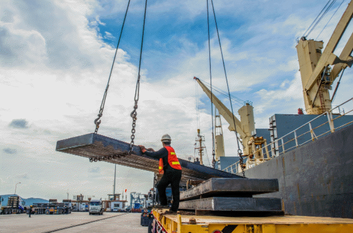 man using a crane